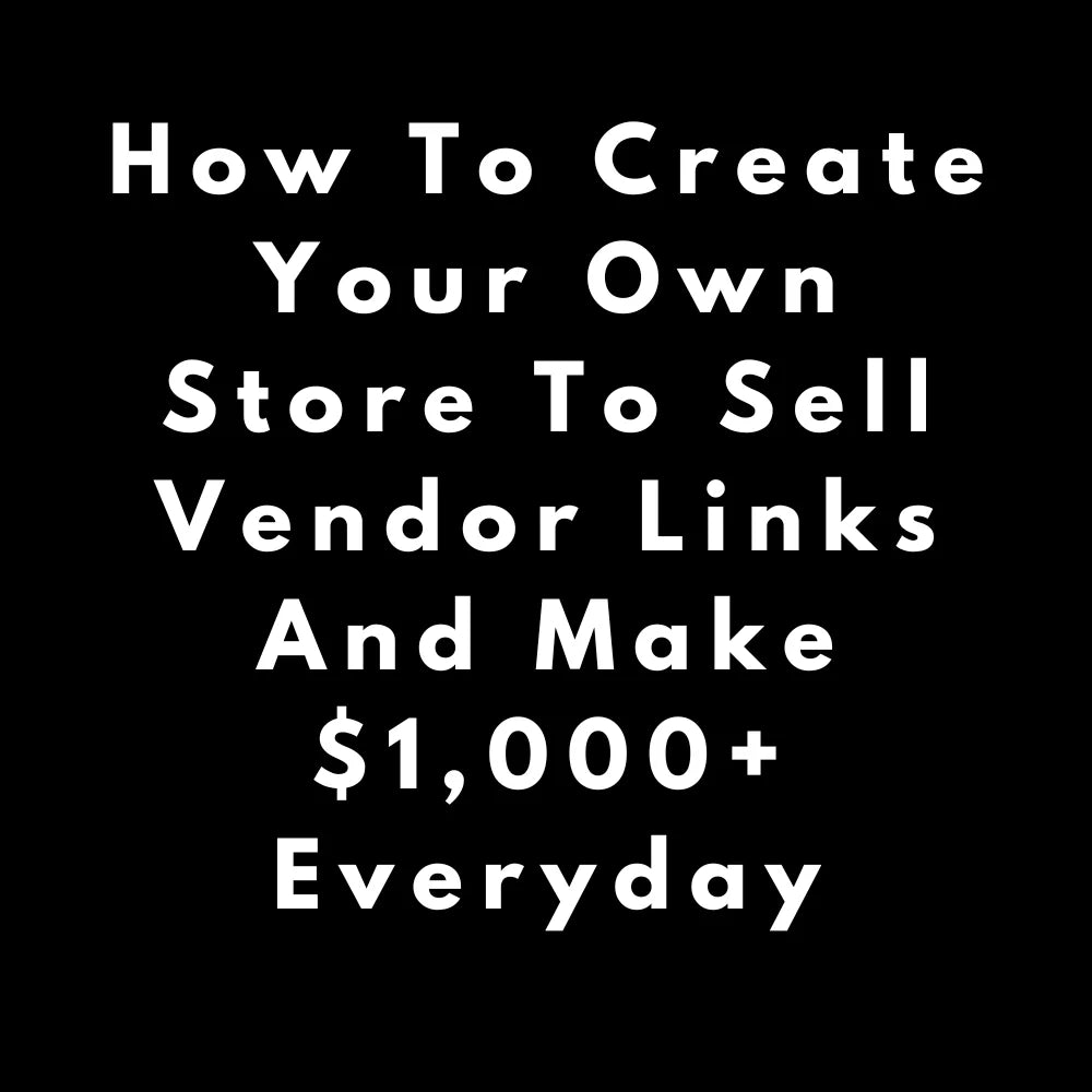 HOW TO SELL VENDOR LINK